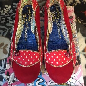 Irregular choice “Little Ladybug” clear heel sz6.5
